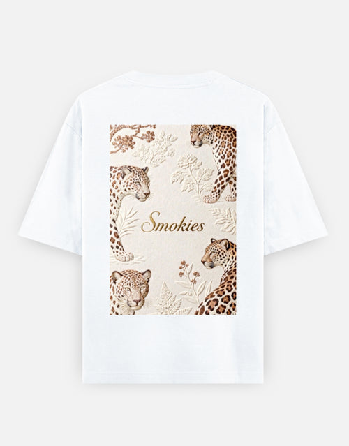 Smokies White Leopard Art Oversized T-Shirt