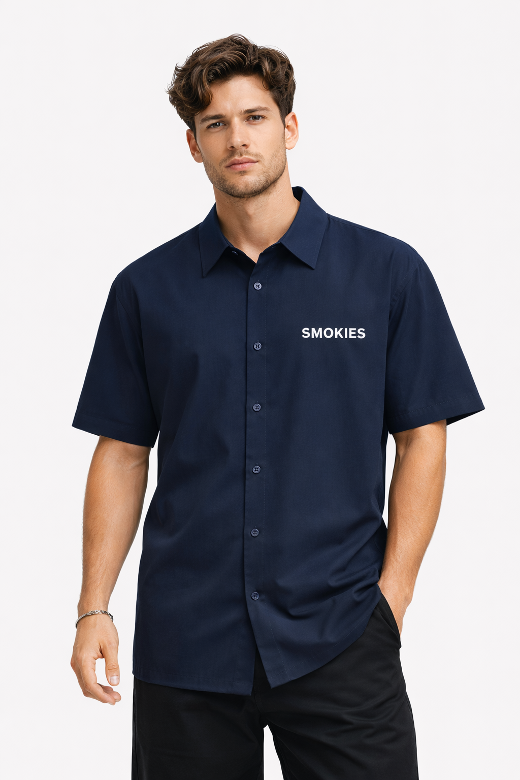 Midnight Blue Flying High Oversized Half Shirt