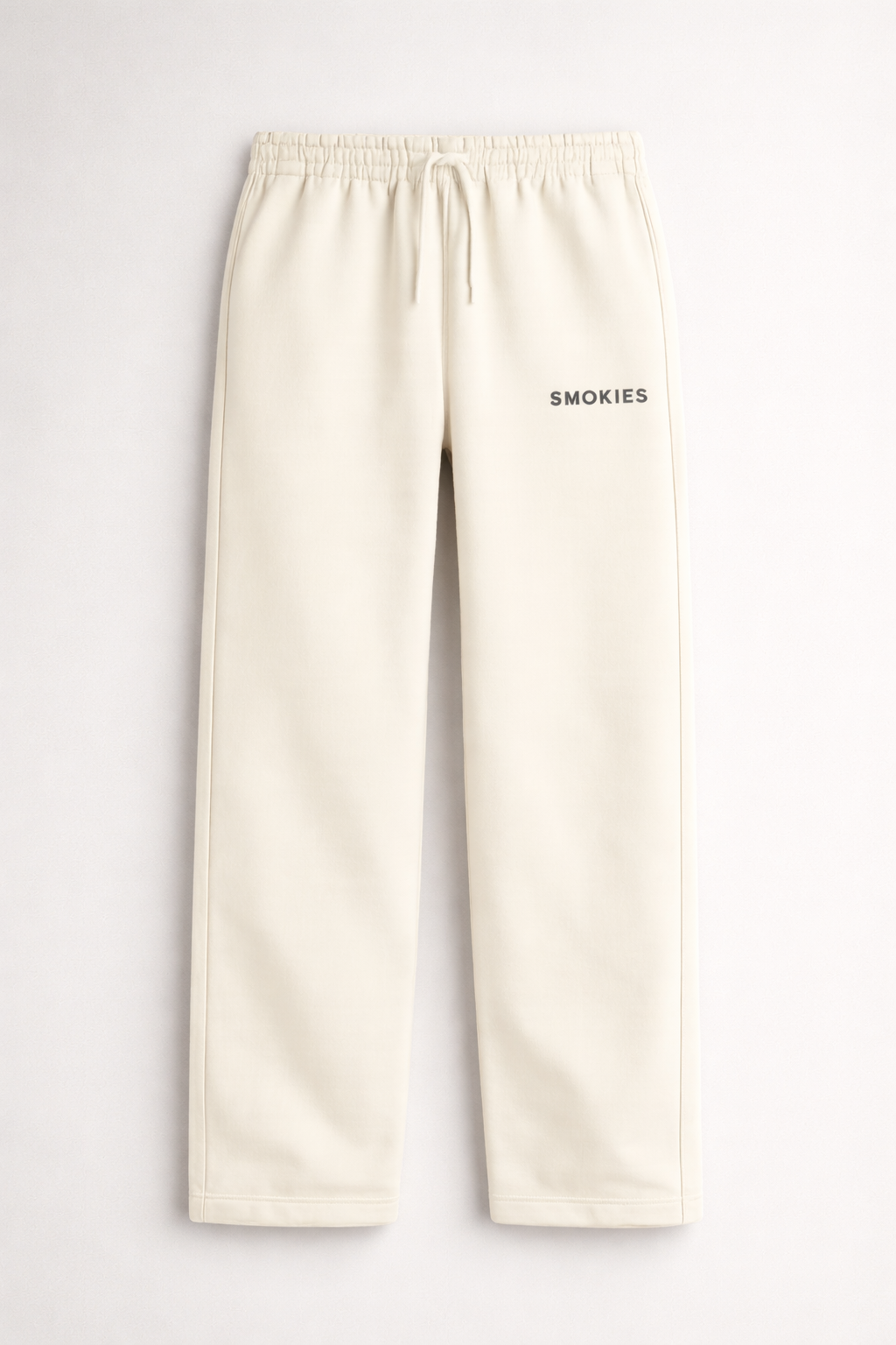 SMOKIES Off-White Relaxed Fit Sweatpants. COTTON ( 260 Gsm)