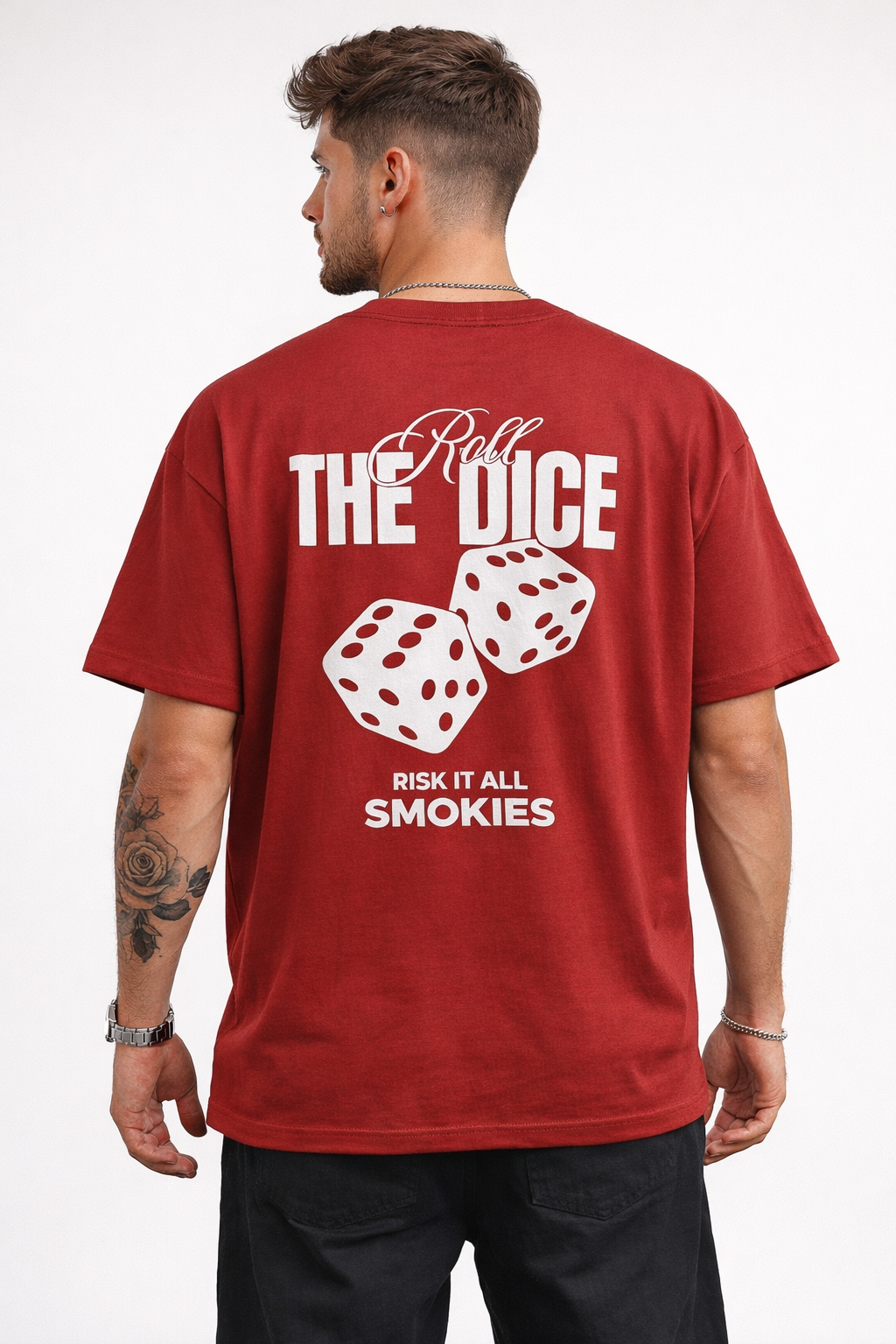 Roll the Dice Graphic T-Shirt – Risk It All - 100% cotton . 240 GSM