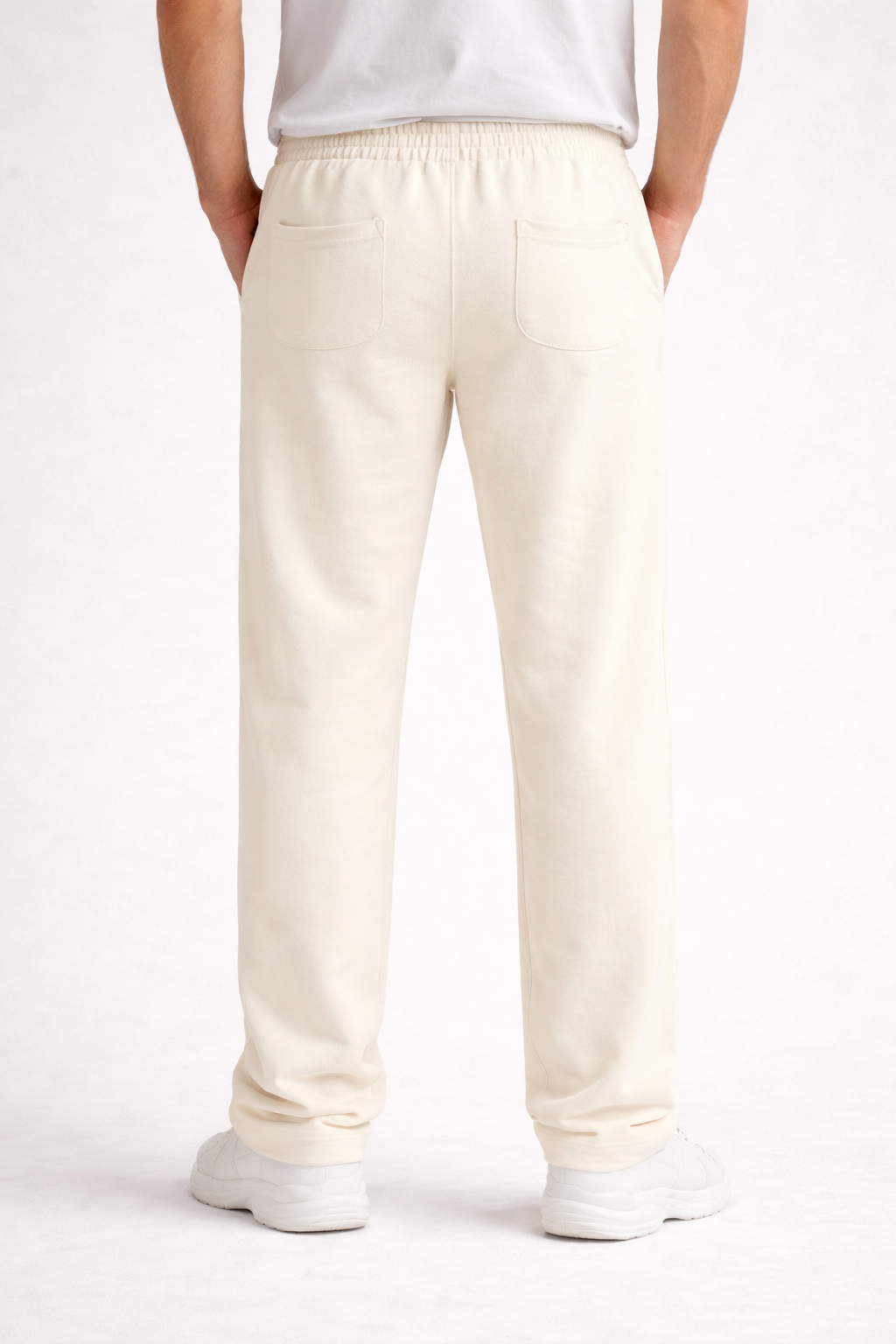 SMOKIES Off-White Relaxed Fit Sweatpants. COTTON ( 260 Gsm)